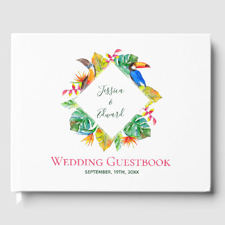 Livro De Visitas Casamento Tropical Exótica Havaí