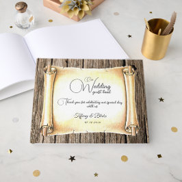 Livro De Visitas Casamento Único de Caneta de Rolagem e Folha