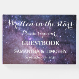 Livro De Visitas Casamento Universo da Noite Estelar Elegante Galáx