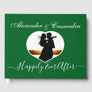 Livro De Visitas Casamento Verde Mínimo de Emerald Jewel