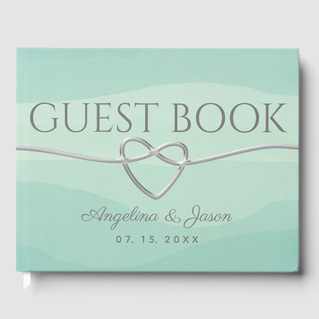 Livro De Visitas Casamento Verde Simples (Frente)