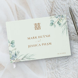 Livro De Visitas Casamento Vietnamita Eucalipto Song Hy