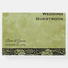 Livro De Visitas Casamento Vintage, Folhas de Parreira Vitorianas