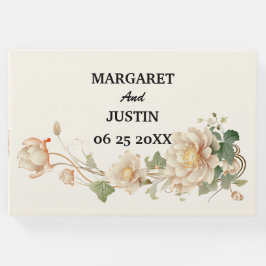 Livro De Visitas Casamento vintage Lotus Flower