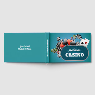 Livro De Visitas Casino de Texto Personalizado / Poker