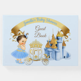 Livro De Visitas Castelo Real Carruagem Princesa Azul Dourado Menin