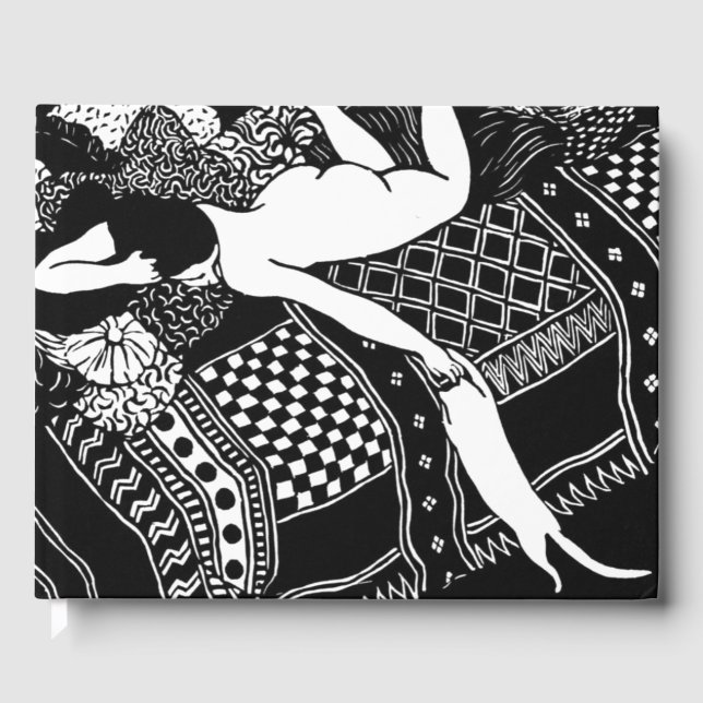Livro De Visitas Cat Felix Vallotton Lady Bed Laziness La Paresse (Frente)