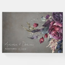 Livro De Visitas Catálogo De Convidados De Casamento Floral Com Aqu