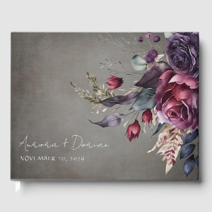 Livro De Visitas Catálogo De Convidados De Casamento Floral Com Aqu