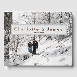 Livro De Visitas Catálogo de Convidados do casamento no inverno