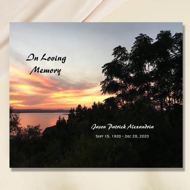 Livro De Visitas Catálogo de Convidados Funerários Sunset e Tree (Criador carregado)