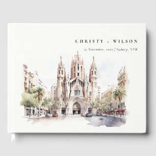 Livro De Visitas Catedral de Barcelona Casamento por Aquarela Espan
