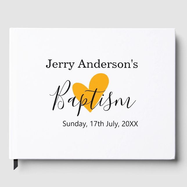 Livro De Visitas Catholic baptism kids modern simple QR minimal (Frente)