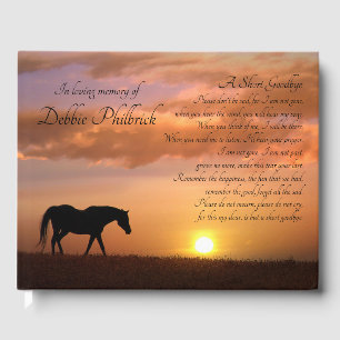 Livro De Visitas Cavalo na celebração da vida