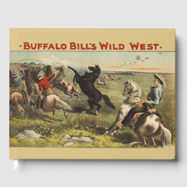 Livro De Visitas Cavalos Selvagens Oeste de Buffalo Bill (Frente)