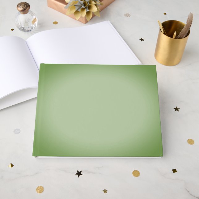 Livro De Visitas Celadon Verde Jade Sólido (Frente aberta)
