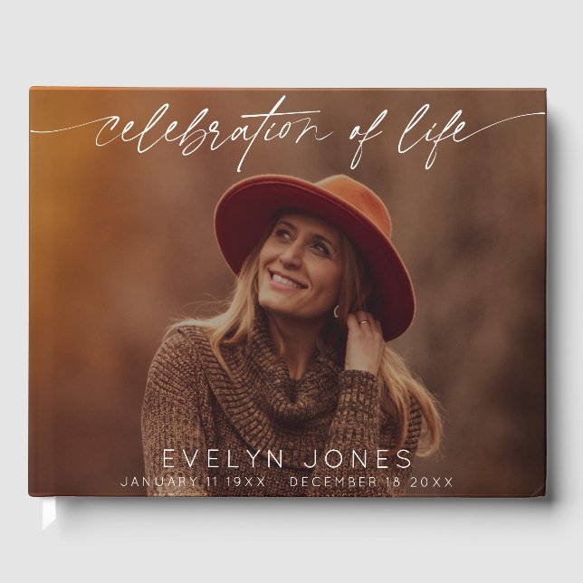 Livro De Visitas Celebração da Foto Funeral do Script Life (Frente)