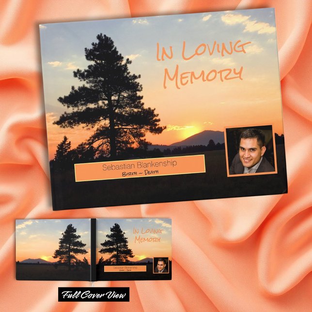 Livro De Visitas Celebração da Life Tranquil Sunset Foto Personaliz (fun cover custom photo design)