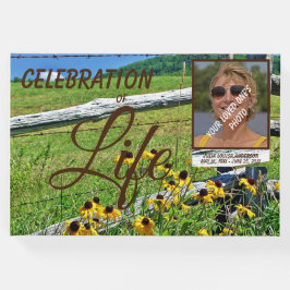 Livro De Visitas Celebração Da Vida De Flores Selvagens Da Montanha