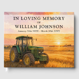 Livro De Visitas Celebração de Vida Elegante Trator de Agricultor F