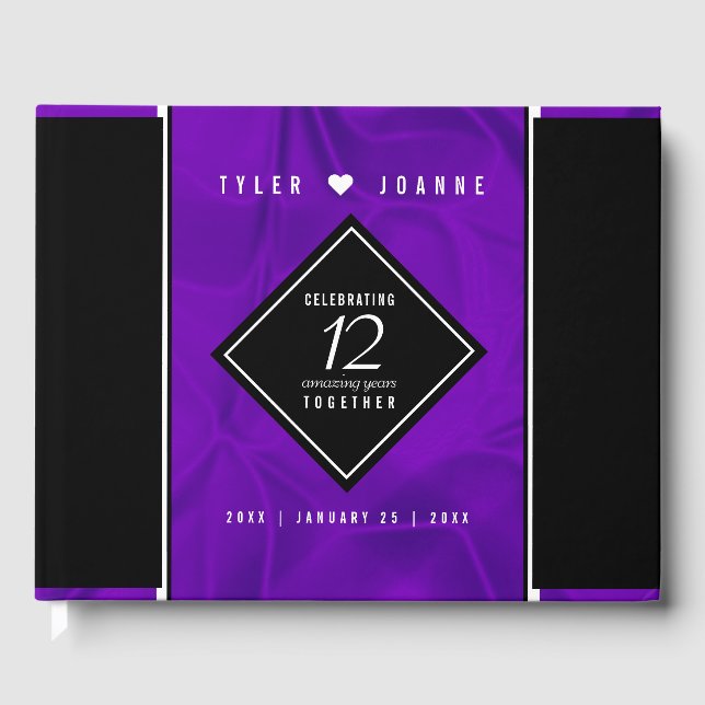 Livro De Visitas Celebração do Aniversário do Casamento da Seda da  (Frente)