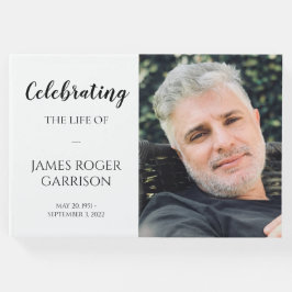 Livro De Visitas Celebração Elegante da Vida com Foto