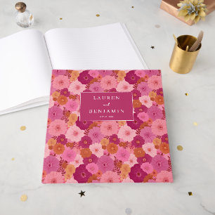 Livro De Visitas Celebração Floral Rosa Alegre