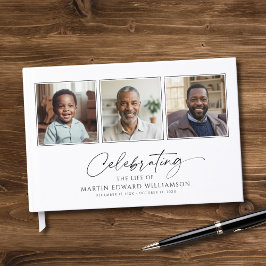 Livro De Visitas Celebração Mínima da Vida 3 Fotos Funeral