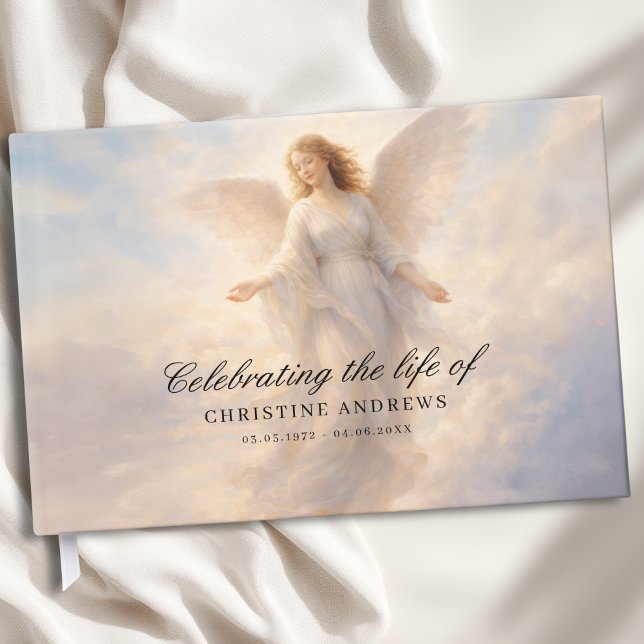 Livro De Visitas  Celebration of Life - Angel Funeral Memorial (Celebration of Life - Angel Funeral Memorial Guest Book)