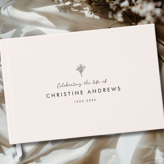 Livro De Visitas Celebration of Life Floral Memorial Beige Mist (Celebration of Life Floral Memorial Beige Mist Guest Book)