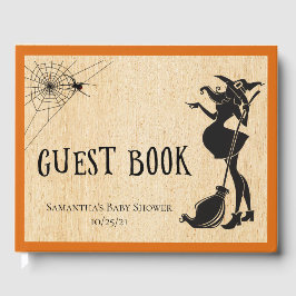 Livro De Visitas Chá de Bebê de Bruxa de Halloween