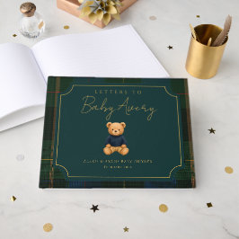 Livro De Visitas Chá de Bebê do Urso de Pelúcia Vintage Elegante