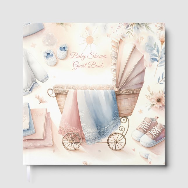 Livro De Visitas Chá de Bebê Pastel (Frente)
