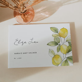 Livro De Visitas Chá de fraldas de limão