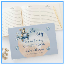 Livro De Visitas Chá de fraldas De Rapaz De Teddy Bear