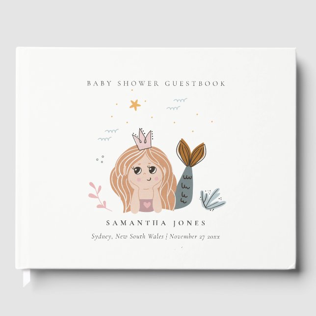 Livro De Visitas Chá de fraldas de Sereia do Mar Negro (Frente)