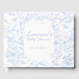 Livro De Visitas Chá de fraldas Dusty Blue Toile Boy