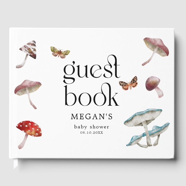 Livro De Visitas Chá de fraldas Encantado Russo Cogumelo (Frente)