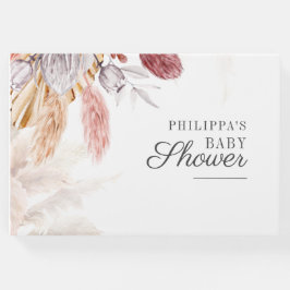 Livro De Visitas Chá de fraldas Pampas Grass Tan Terracotta