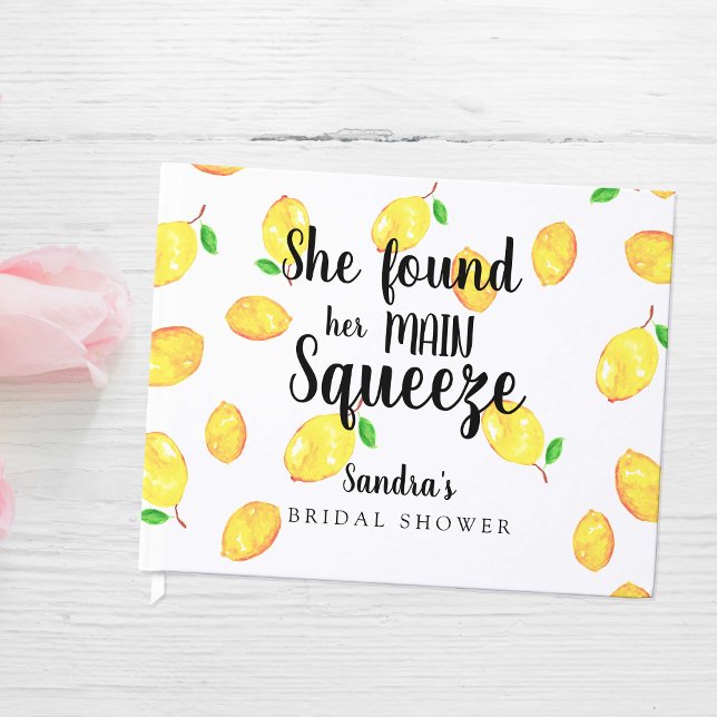 Livro De Visitas Chá de Noiva Limão Ela Encontrou Seu Amor (Criador carregado)