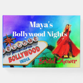 Livro De Visitas Chá de panela Bollywood Indian Colorful Modern
