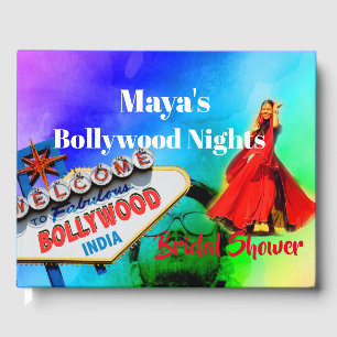 Livro De Visitas Chá de panela Bollywood Indian Colorful Modern