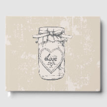 Chá de panela de Casamento Vintage Mason Jar Heart
