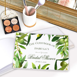 Livro De Visitas Chá de panela Elegante Olive Boho Summer Garden