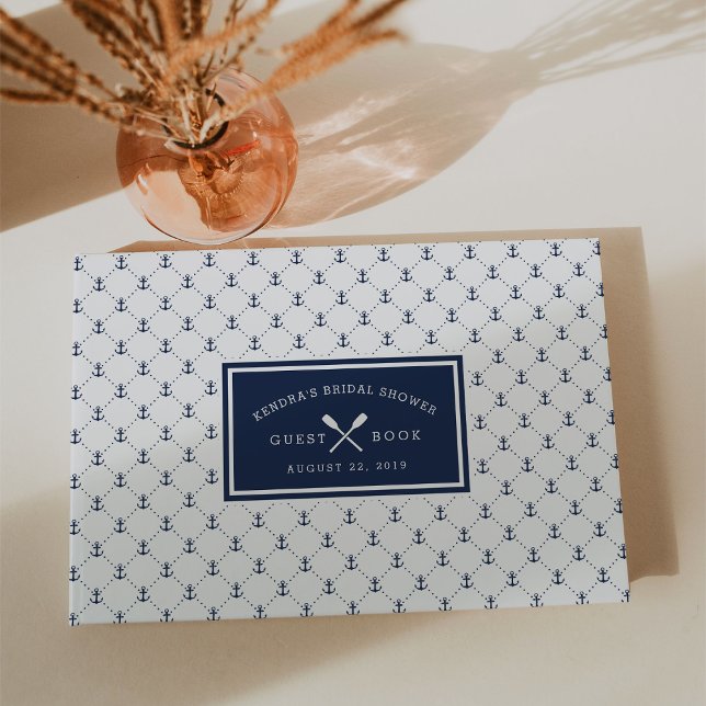 Livro De Visitas Chá de panela marinho de Âncoras Náuticas (Criador carregado)