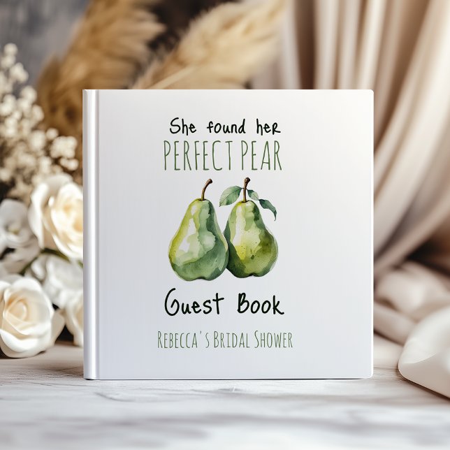 Livro De Visitas Chá de panela Perfeito de Pear Brunch Elegante (Criador carregado)