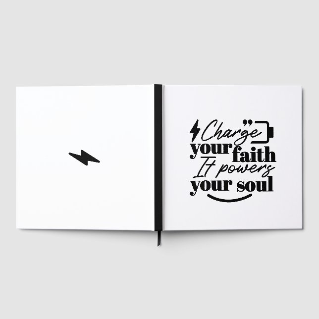 Livro De Visitas Charge Your Faith – Christian Inspirational Quote  (Completo)