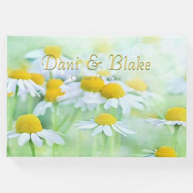 Livro De Visitas Charming Daisy, Fonte de Script (Frente)