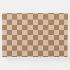 Livro De Visitas Checkerboard castanho