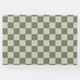 Livro De Visitas Checkerboard verde de sábado